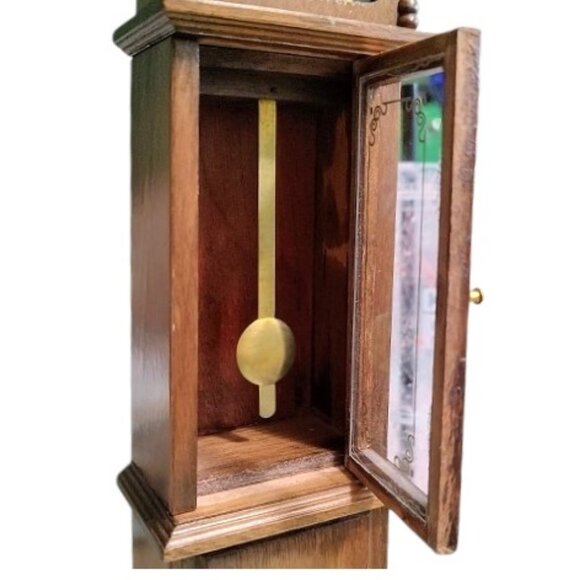 Miniature Town Square Grandfather Clock Music Box - Picture 3 of 9